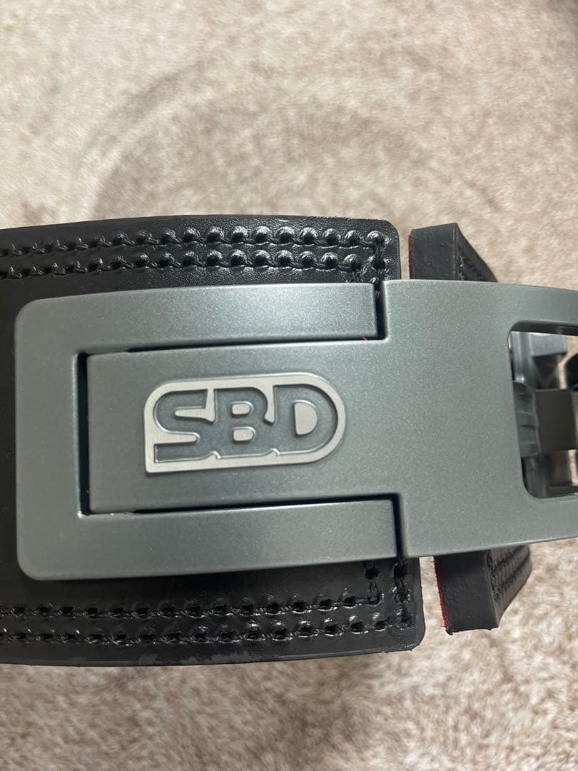 SBD トレーニング・パワーベルト 黒赤　13mm Ｍサイズ