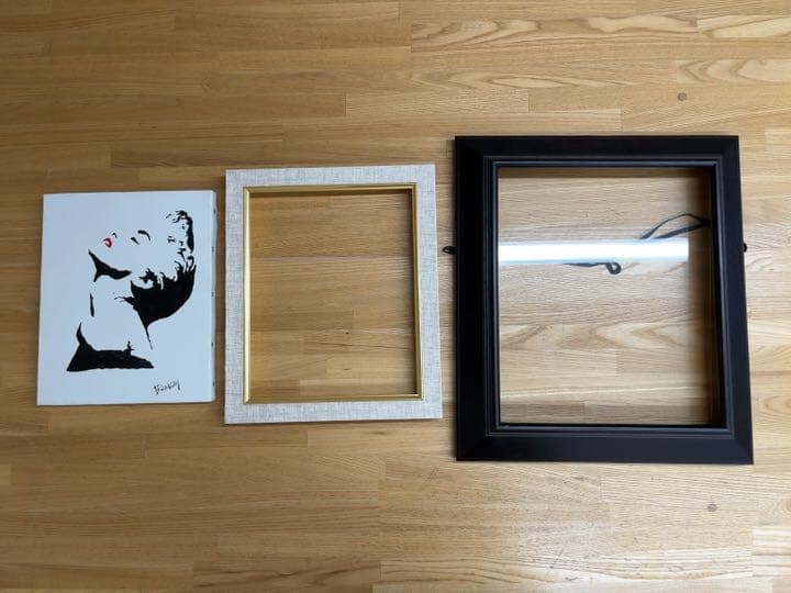 バンクシー⁈ 油彩 マドンナ 模写 額装付 美術品
