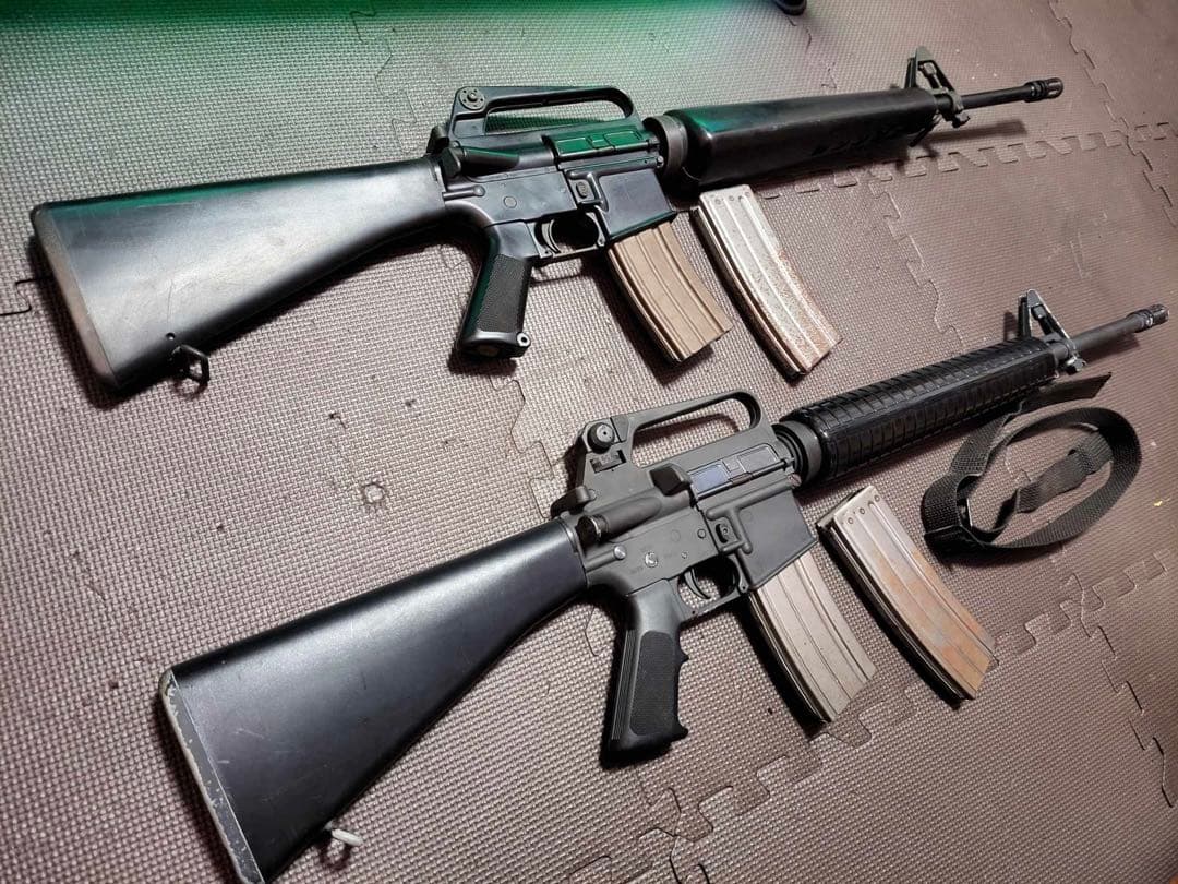 セット M16 GMC ガスガン ブラック マガジン4本付き (ジャンク)