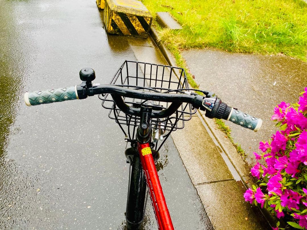 子供用自転車 オレンジ色 22インチ(125cm) バスケット付き