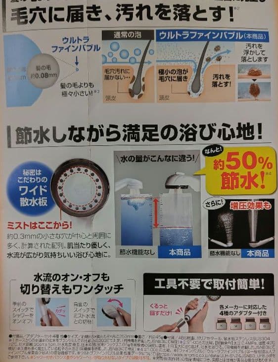 アラミック ウルトラファインバブルシャワーヘッド エコスパ❰新品・未使用❱