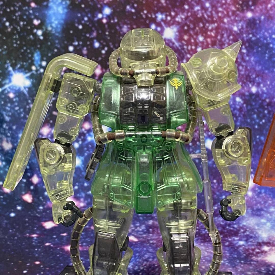 MG 1/100 量産型ザク シャア専用ザク クリスタルバージョン 完成品
