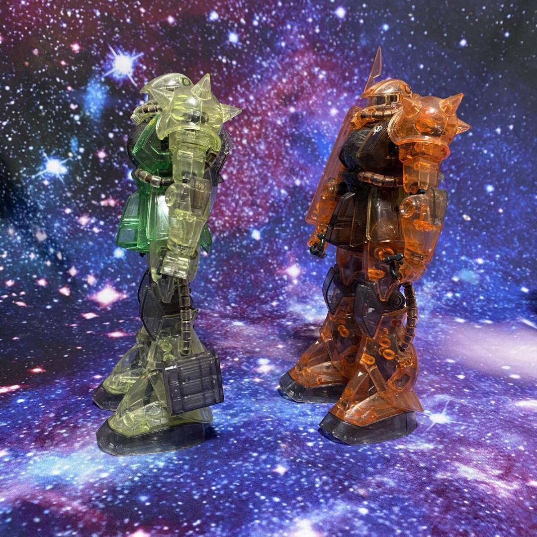MG 1/100 量産型ザク シャア専用ザク クリスタルバージョン 完成品