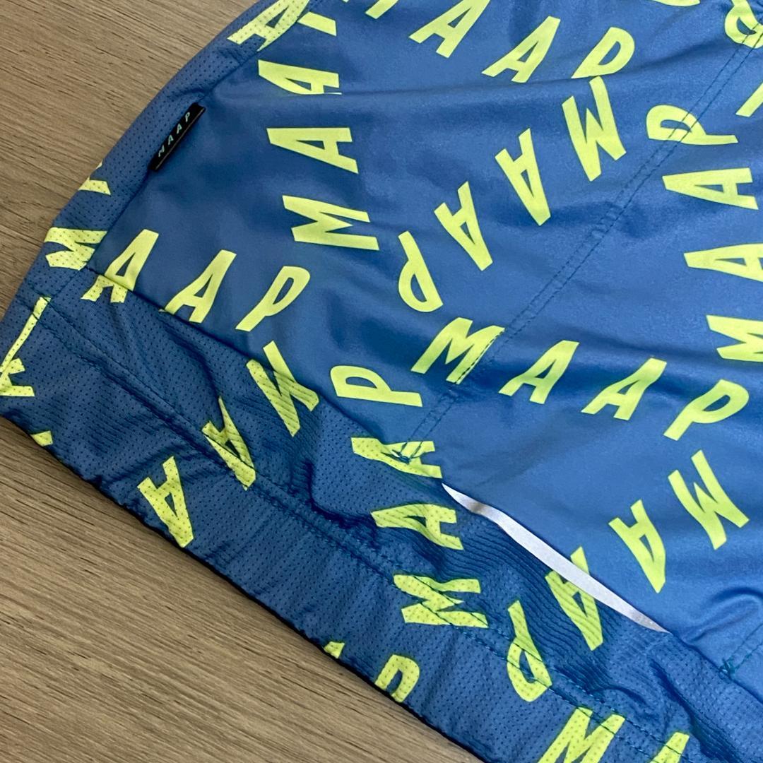 【美品】 チームフィット M 青×黄 サイクルジャージ