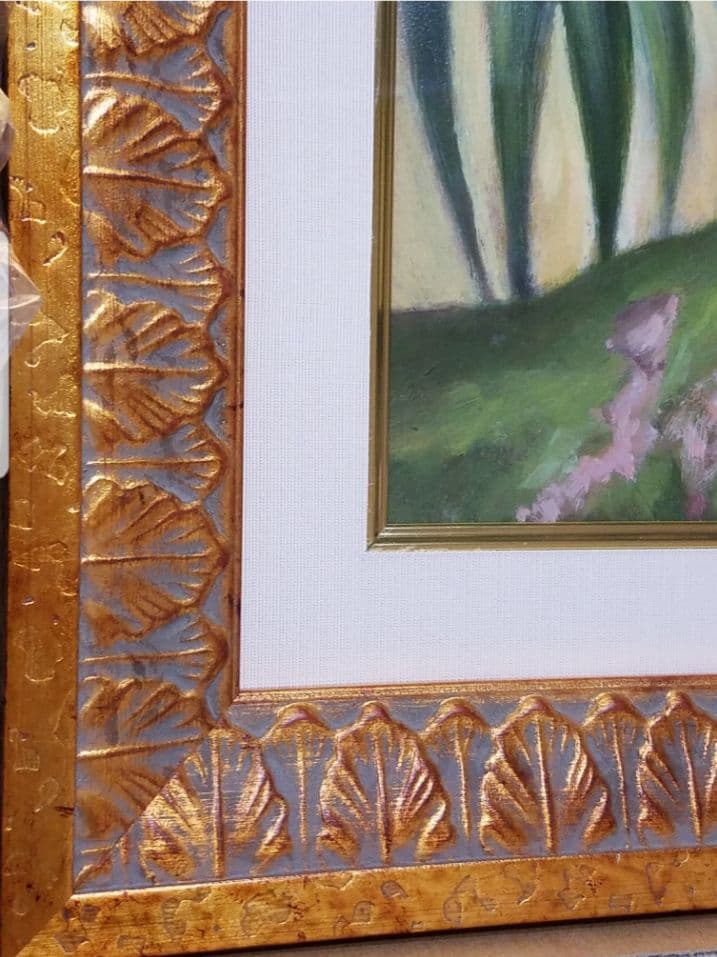 【新品】高級ジークレー版画 幸せの青いオウム taesun 油絵 風水 縁起物