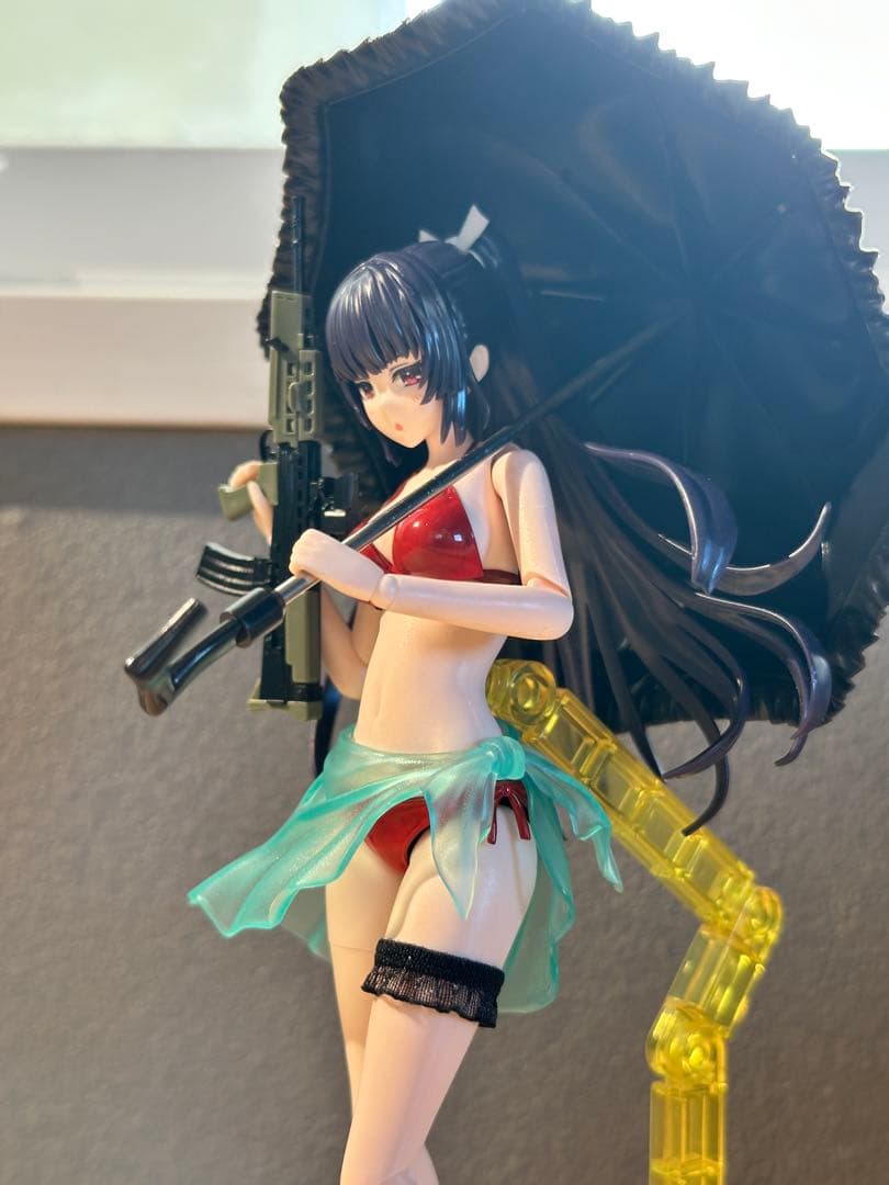 創彩 薬師寺久遠 姫カットポニーテール 水着 塗装済 改造プラモ リツカベース