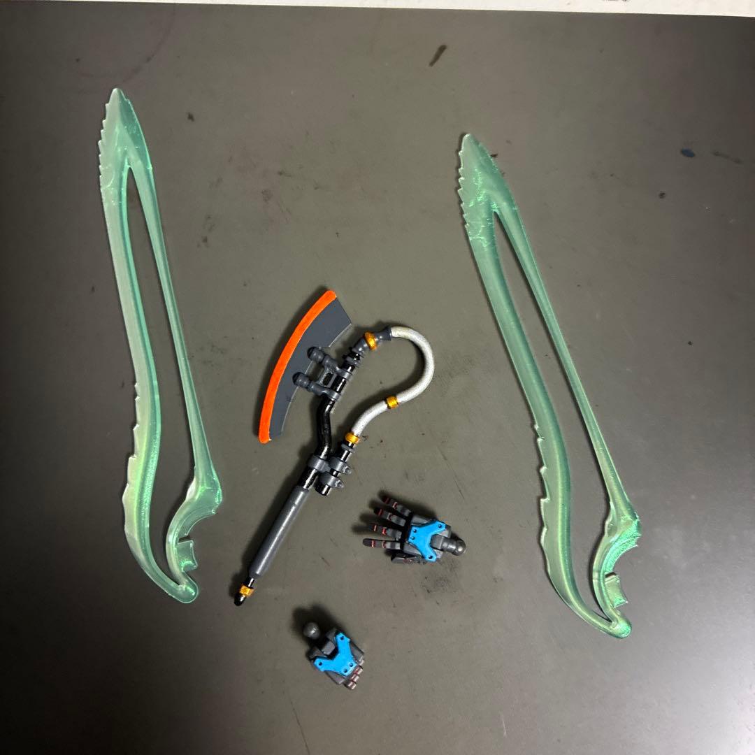HG ジークアクス　塗装　完成品　＋ジャイアントガトリングセット
