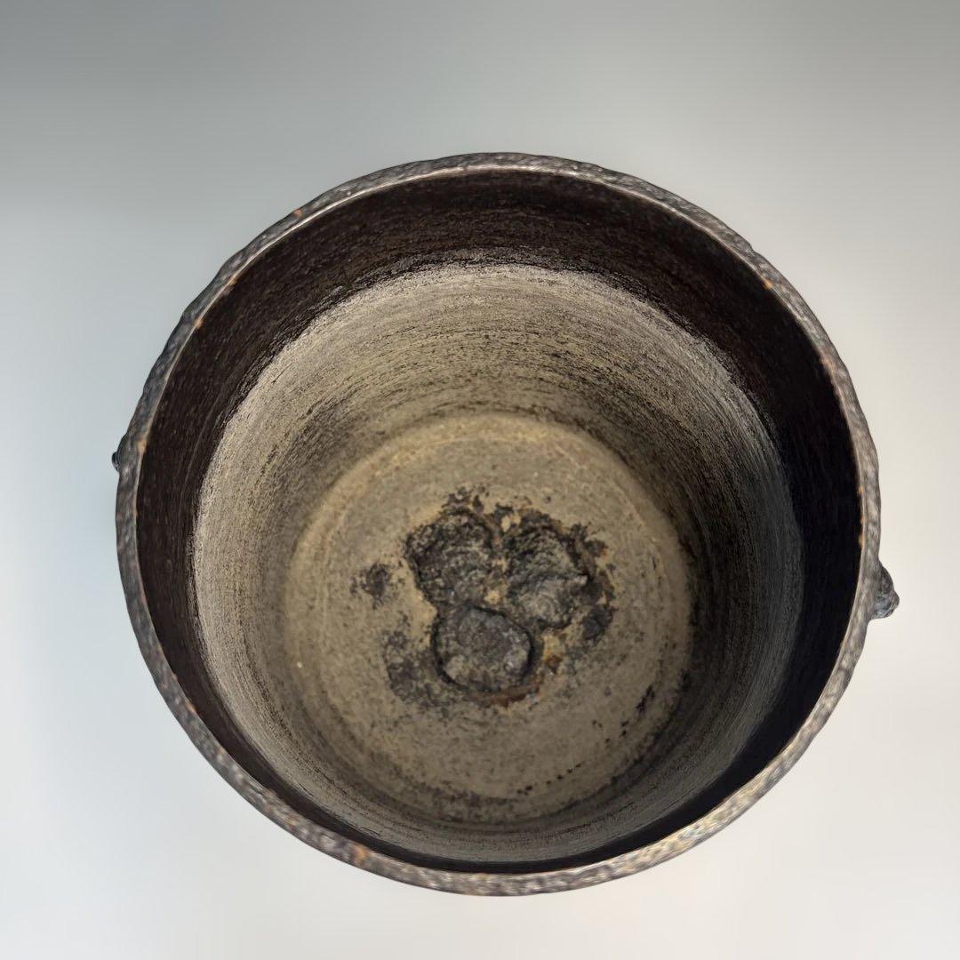 【中古品】宝積正一造　雲龍釜（共箱）USED〈税込・送料込〉