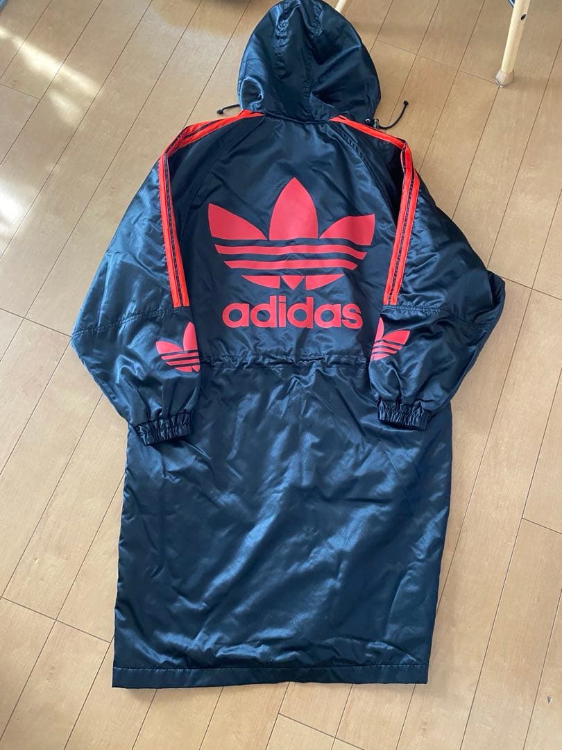 アディダス　ベンチコート　デサント社　ヴィンテージ　90's 美品　MLサイズ