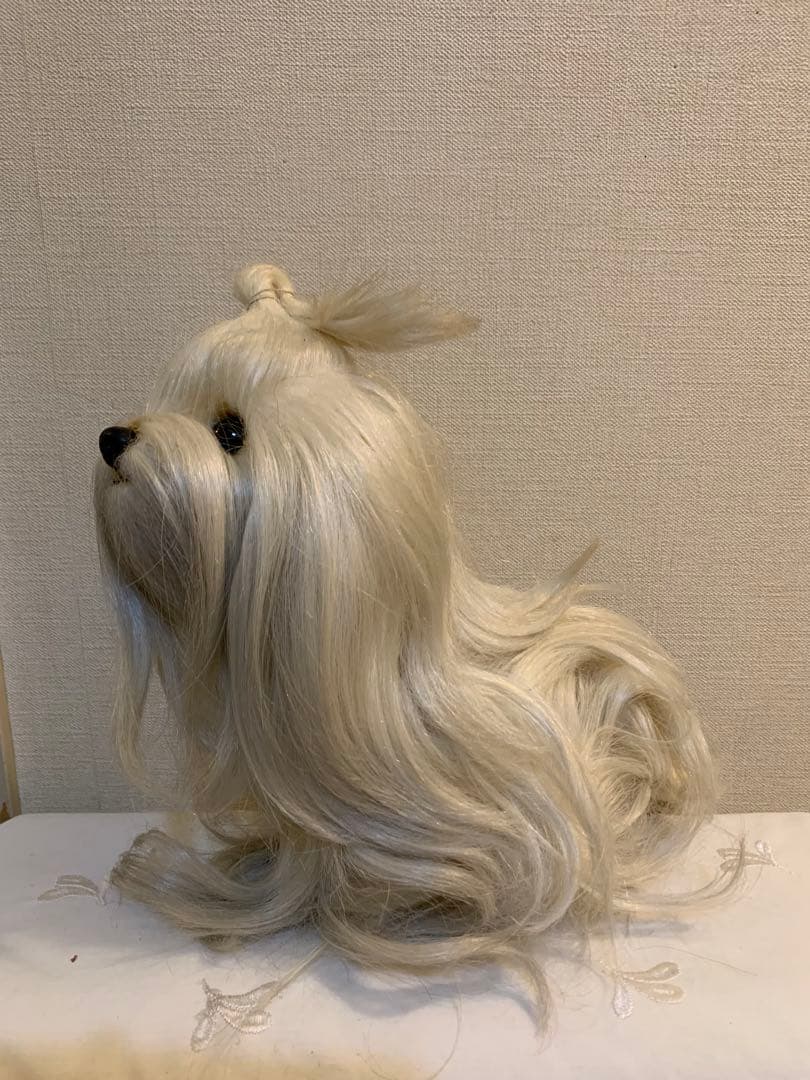【ドレッシー　ペット】　ぬいぐるみ　マルチーズ　犬 日本製　昭和レトロ