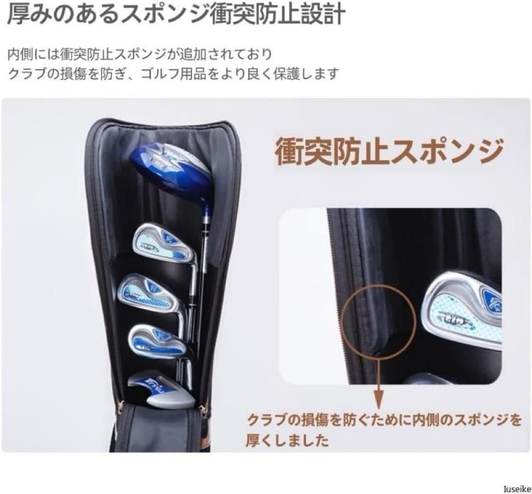ゴルフクラブケース 練習用ゴルフバッグ 6～7本収納可能 超軽量で持ち運び便利