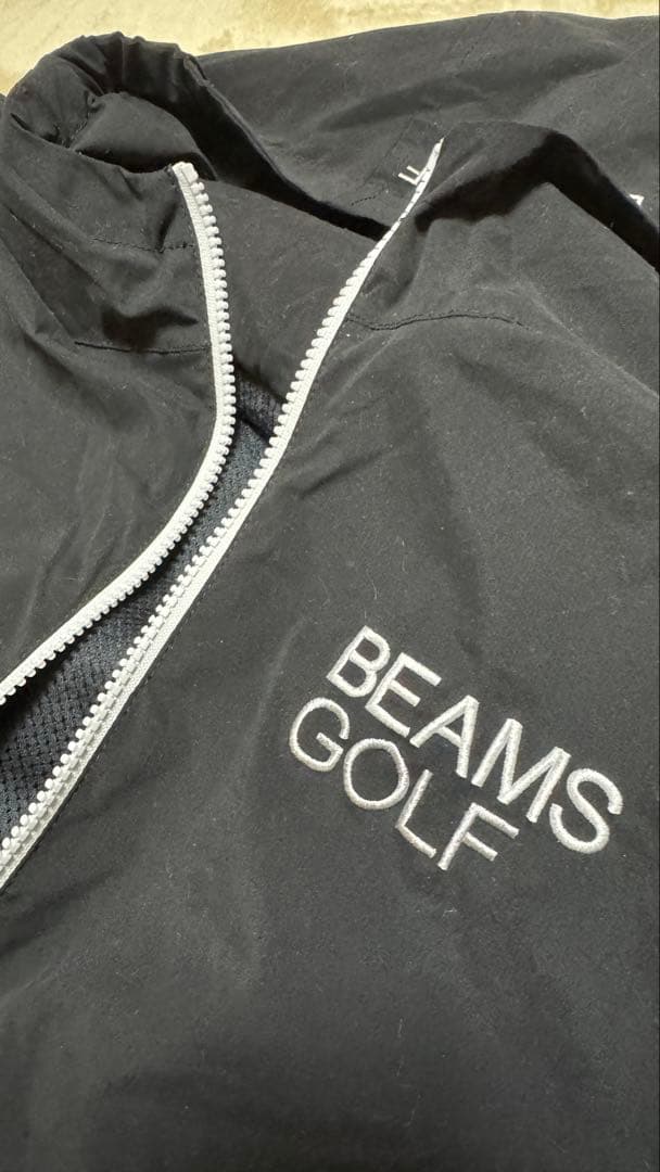 BEAMS 撥水 ストレッチフルジップフーディ ブラック