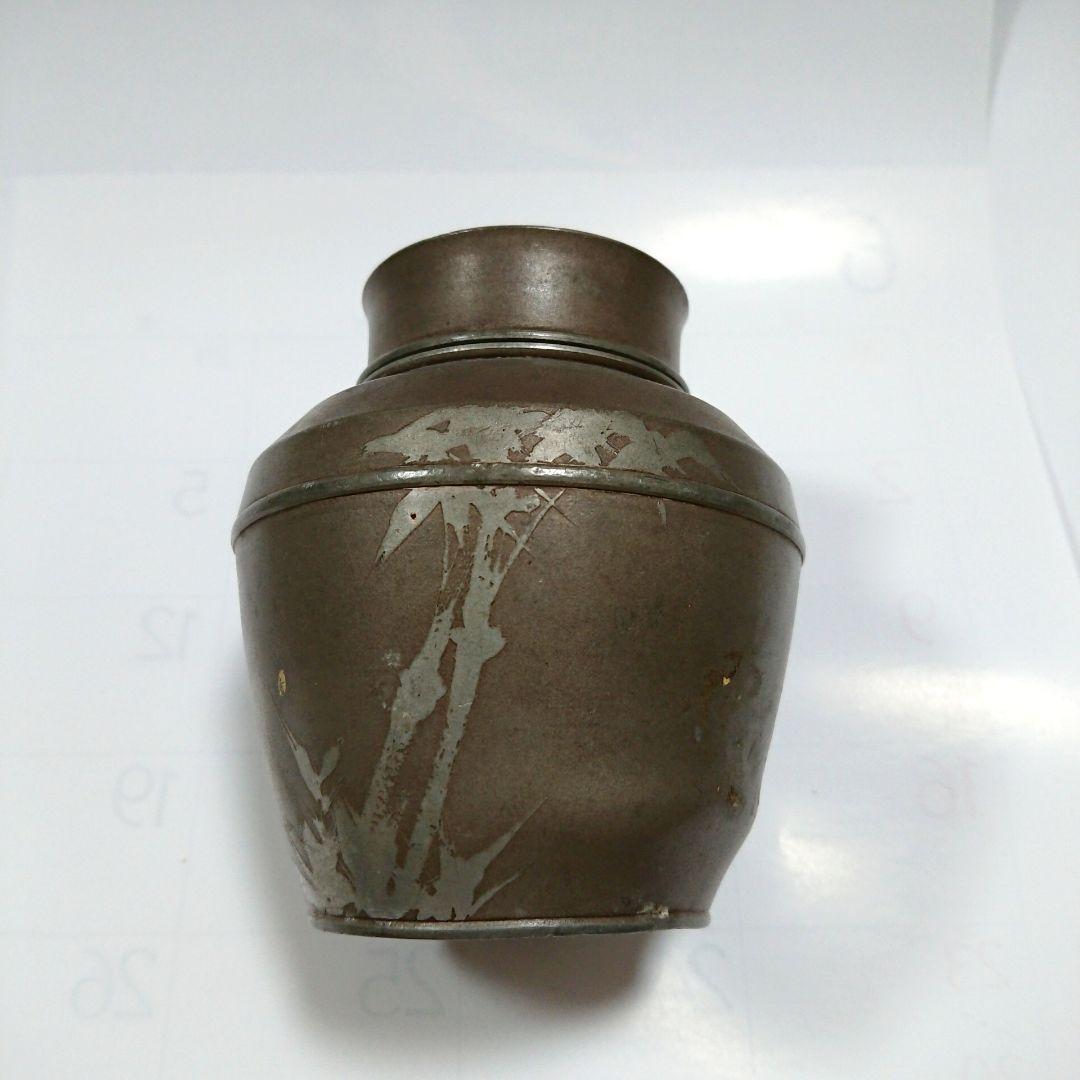 骨董品✨郵便局　記念品？　茶壷　茶壺　茶入　茶筒　錫