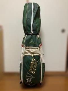 【最終値引き】美品 ジャンボ尾崎 90V キャディバッグ 緑/白
