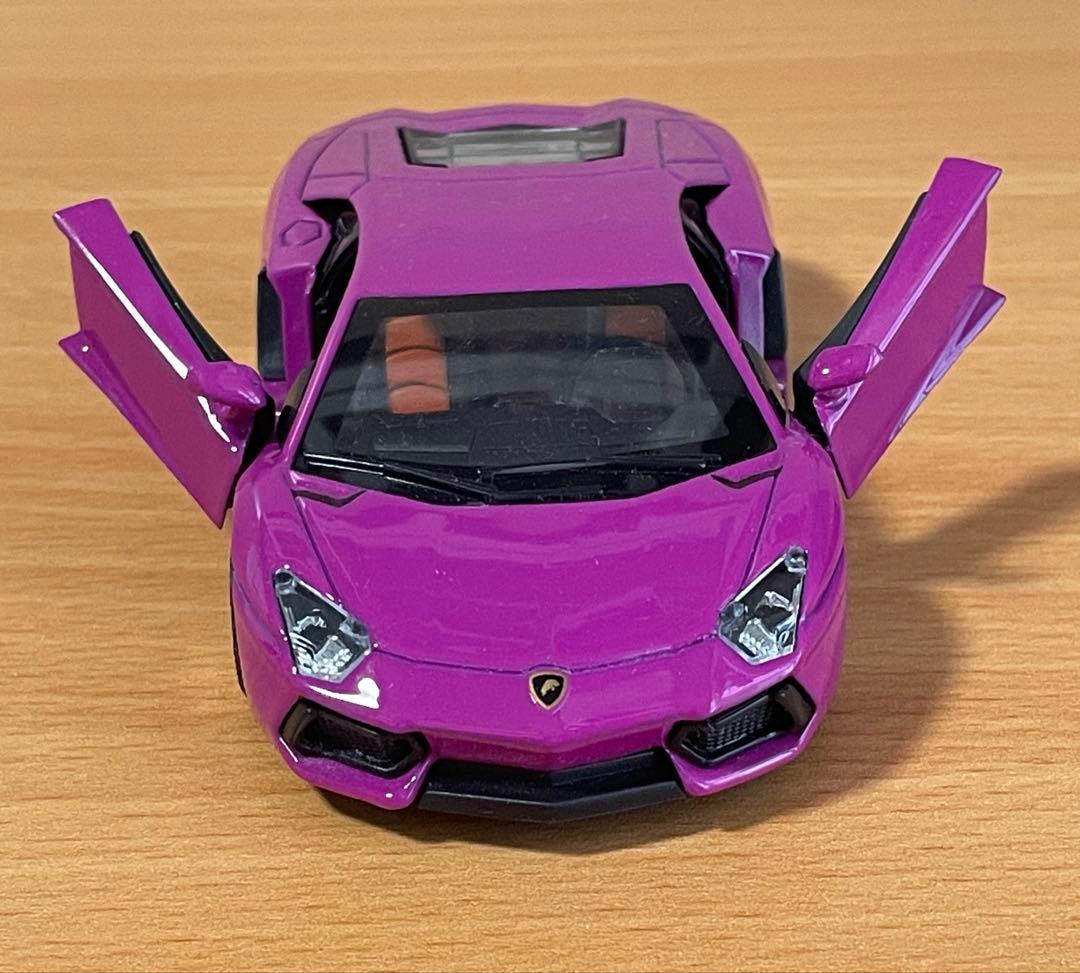 北箱　ミニカーランボルギーニ アヴェンタドール パープル