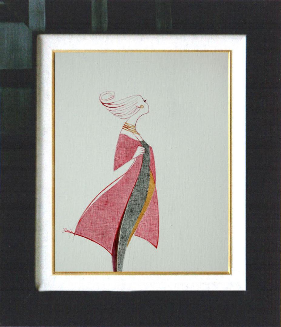 油絵 菅家令子 絵 絵画 インテリア F4-080614 人物 女性像