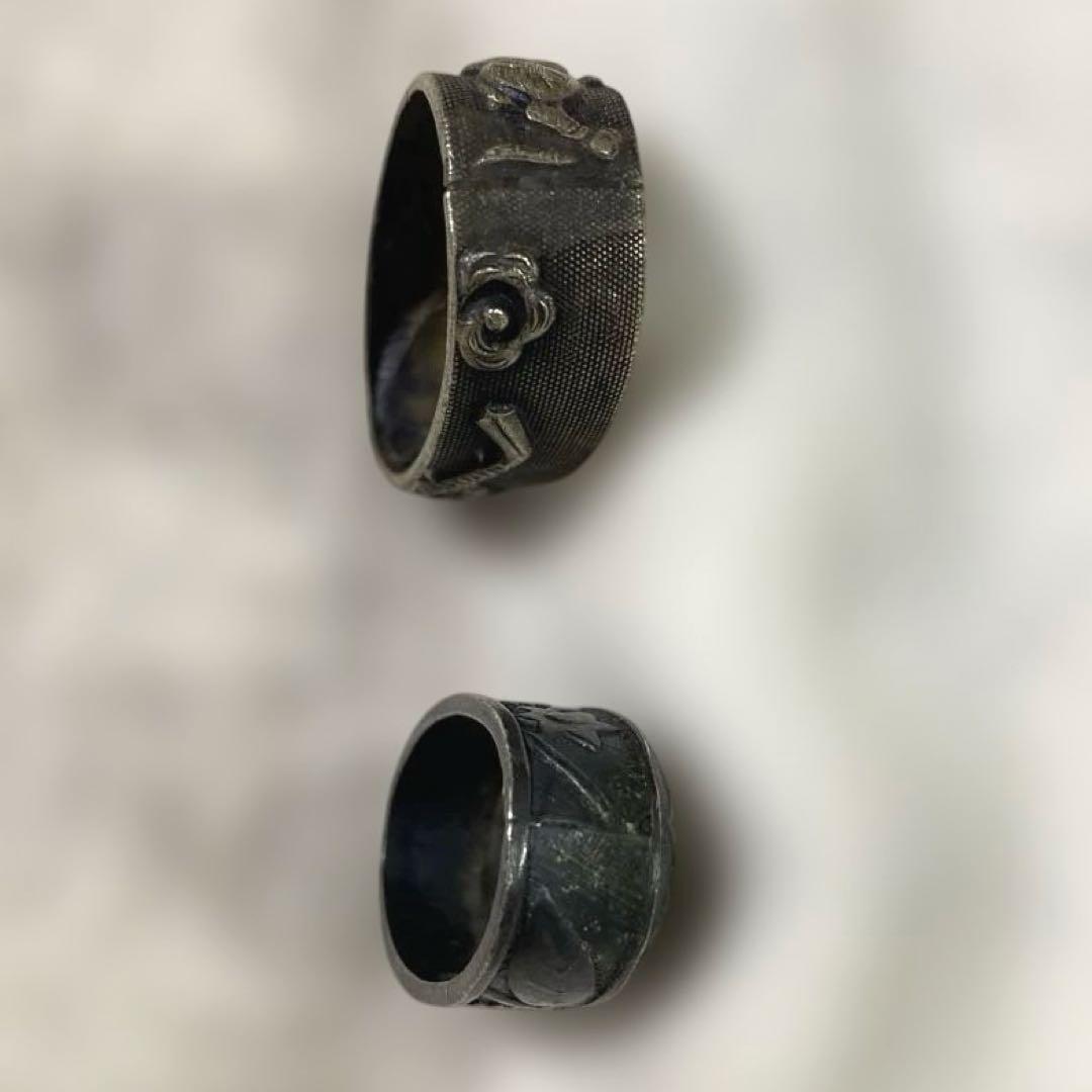 B-34 縁頭　銀象嵌　武具　刀装具　装飾品　江戸時代　刀　美術品　工芸品　骨董