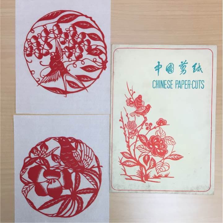 ★R3★中国 切り絵 剪紙 鳥 10枚セット 蔵出し