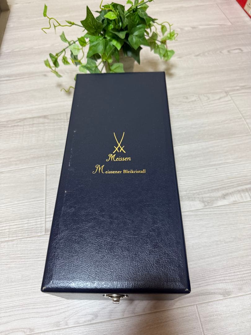 マイセン　花柄エッチングクリスタル　グラス