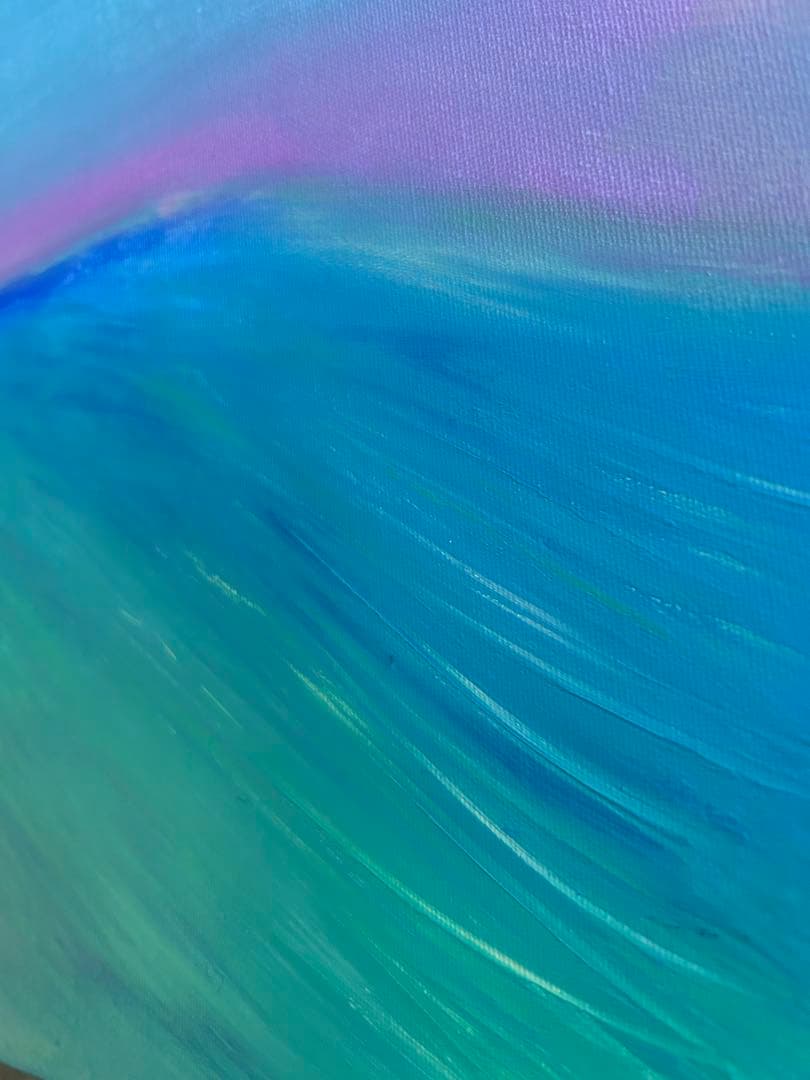 原画/抽象画/モダンアート/現代アート/アクリル画 GLASSY 海 空 波