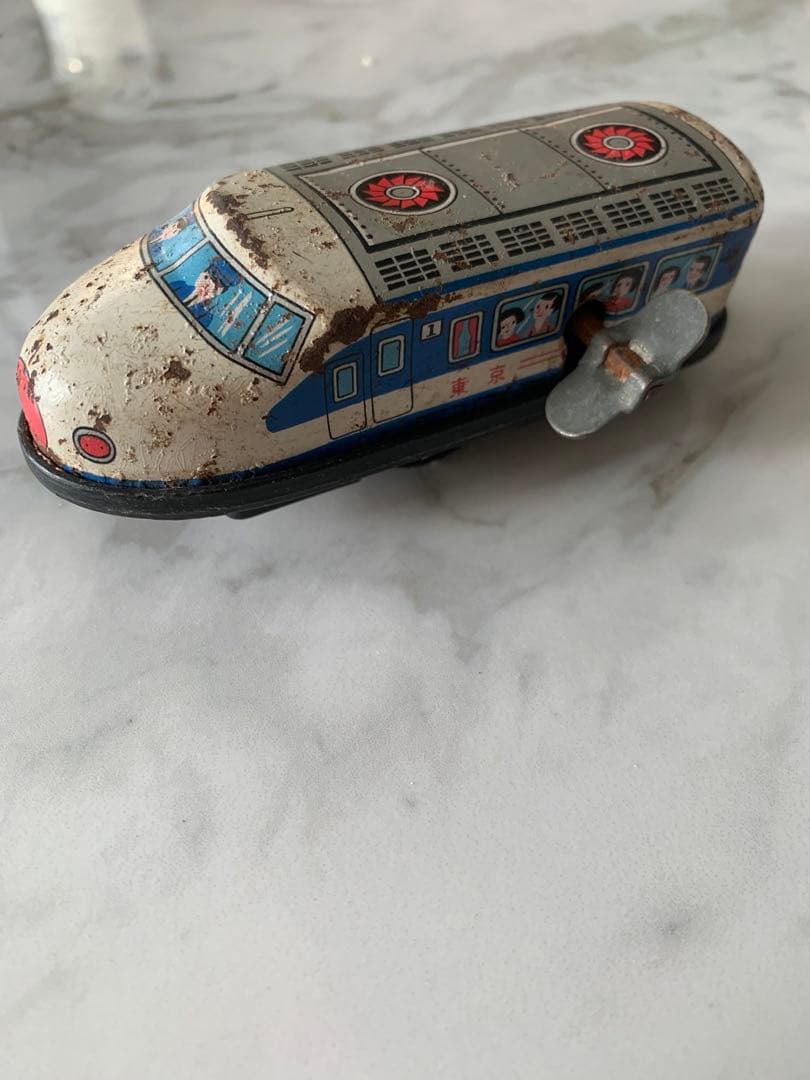 昭和レトロ　電車　ブリキ電車　ゼンマイ電車
