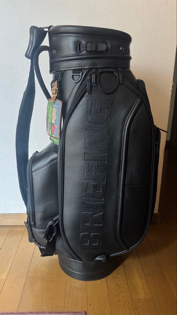 BRIEFING ブラックレザーキャディバッグ 定価25万