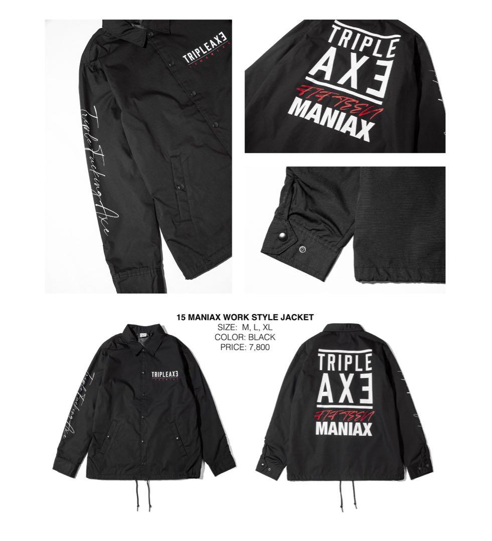 TRIPLEAXE ワークスタイルジャケット ブラック(L)