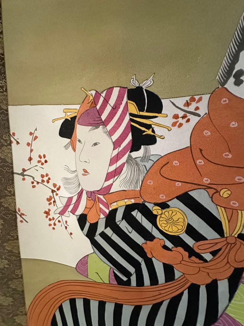 美人画　掛軸 浮世絵　未使用品　桐箱