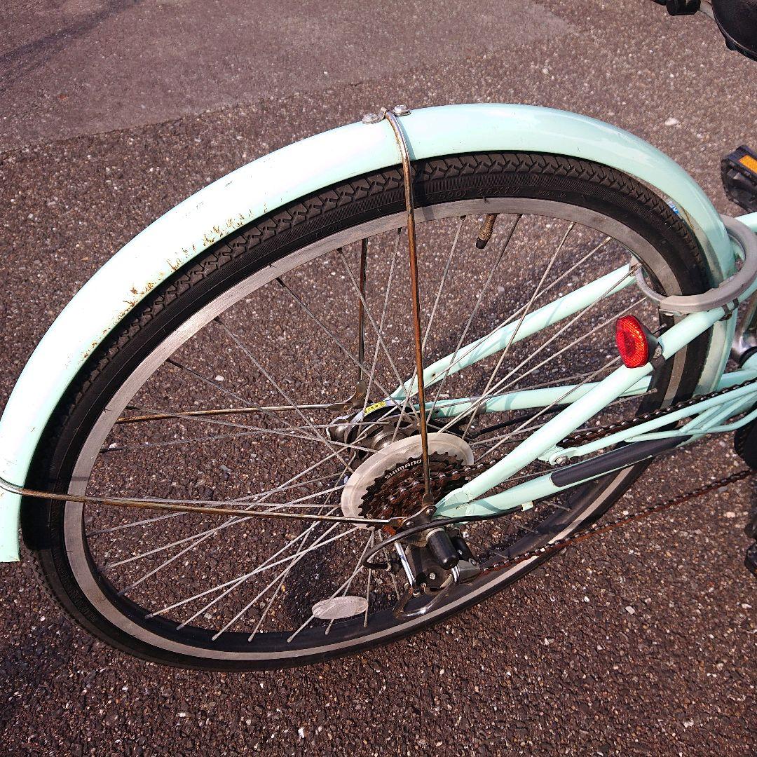 【こじろう】自転車 シティサイクル 26インチ ミントグリーン 女の子