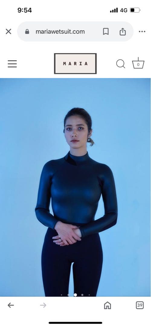 MARIA WETSUIT ウエットスーツ　セミドライウェットスーツ 黒 長袖