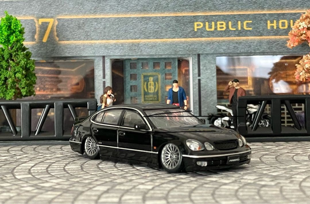 トヨタ　アリスト　改造　1/64 ミニカー　新車　改造