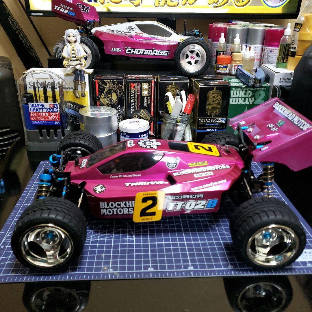 タミヤ　TT02B　ネオスコーチャー カスタム　未走行　メカ、送受信機セット
