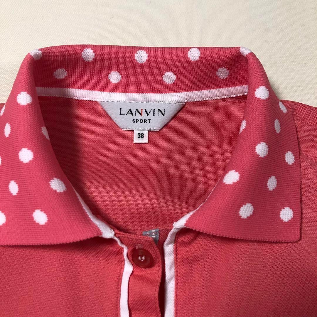 美品 ランバンスポール ゴルフ ポロシャツ ピンク 系 サイズ38