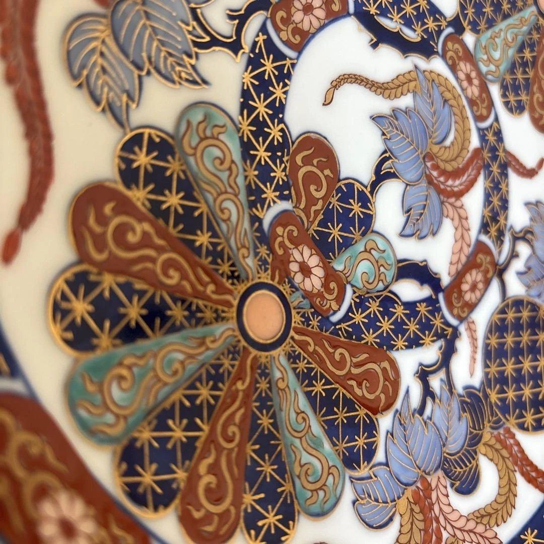 未使用　GOLD IMARI (弥左衛門) 中皿　壁掛け飾り皿　21.5cm