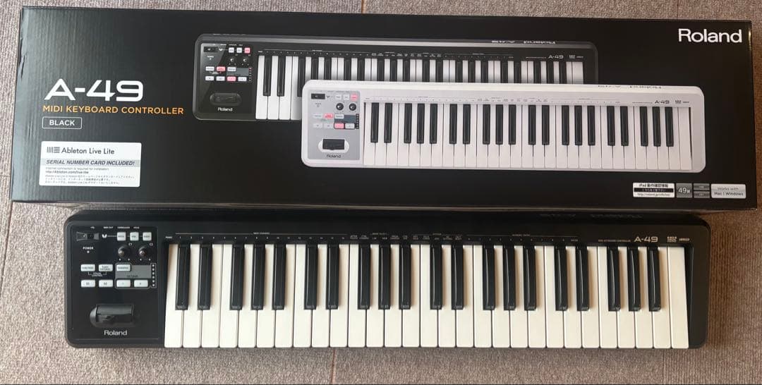 Roland A-49 BK (A49) MIDIキーボード 49鍵　説明書付き