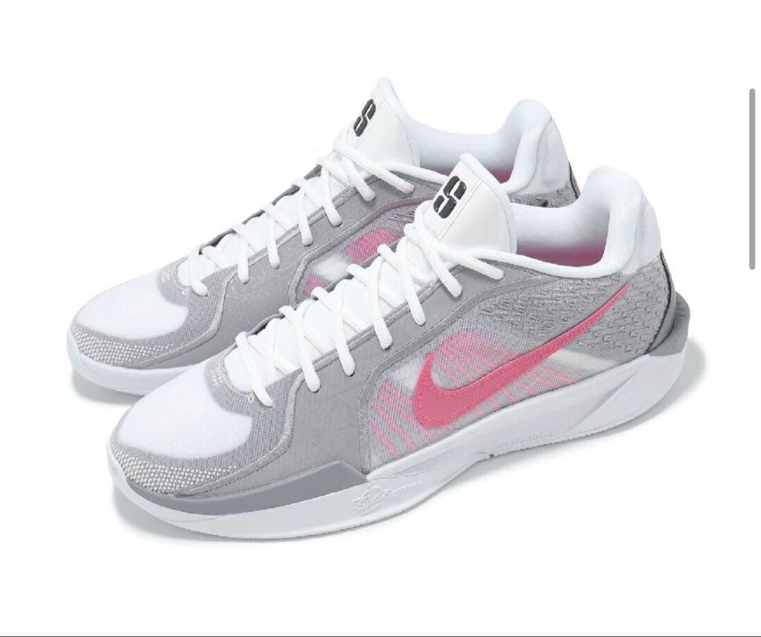 Nike バスケットボールシューズ グレー/ピンク