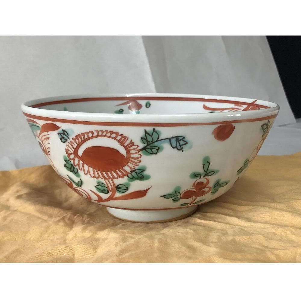 e2790 三浦竹泉 呉須赤絵鉢 福字 共箱 節月庵 菓子鉢 鉢 茶道具