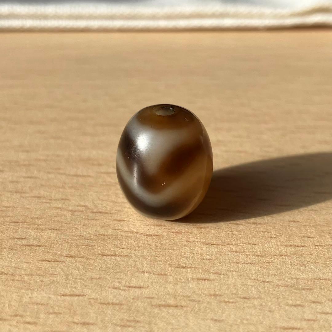 水紋虎牙 天珠 Dzi bead ①
