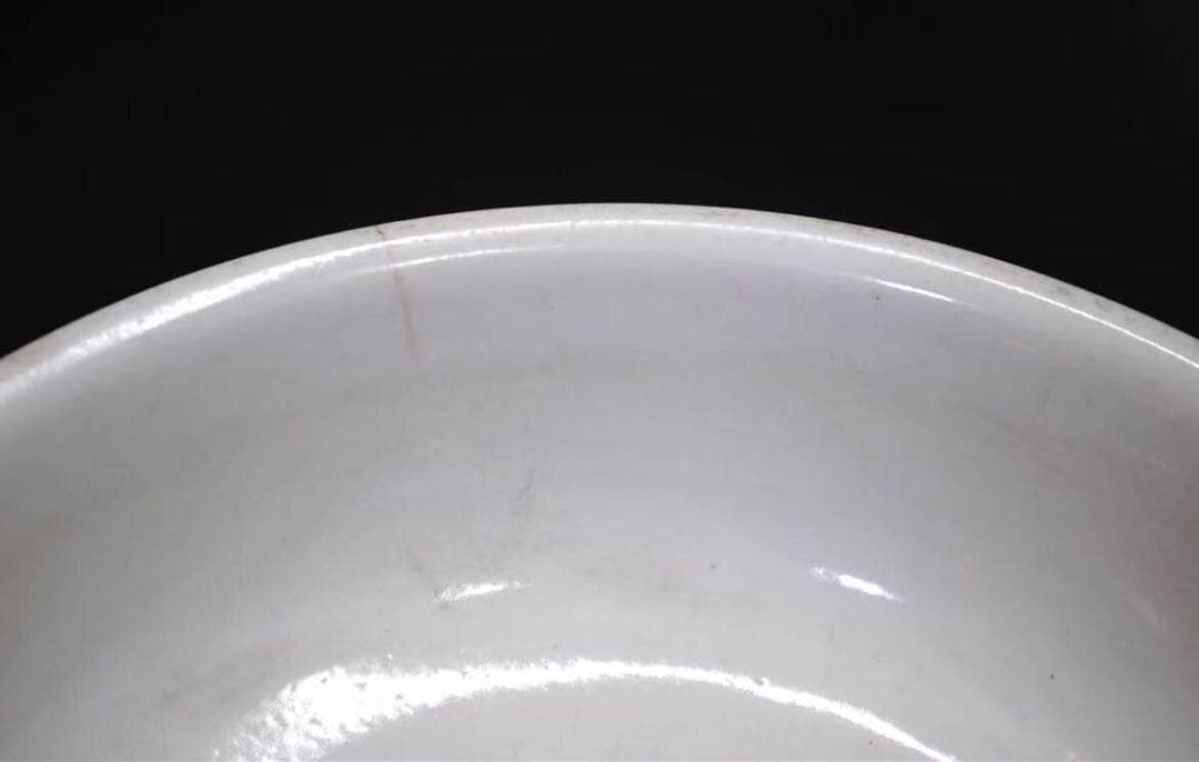 中国 白磁 献上脚付皿 足付鉢 旧家蔵出