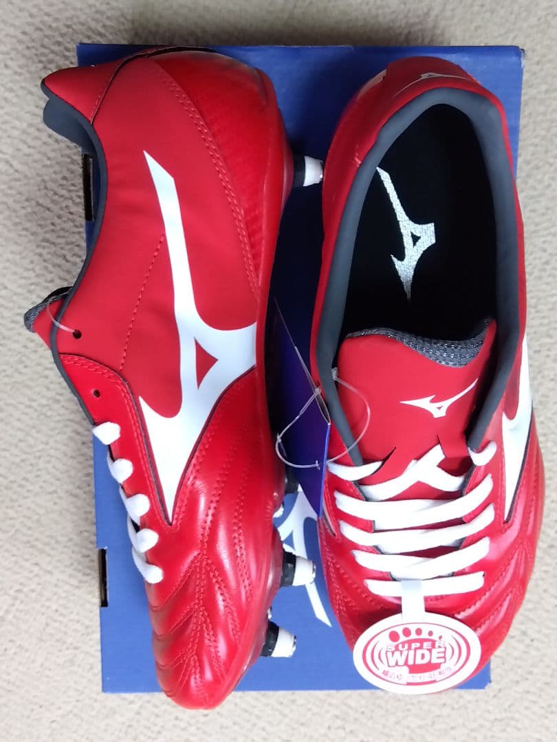 ラグビースパイク／29.0／赤×白／R1GA190001／新品・未使用品