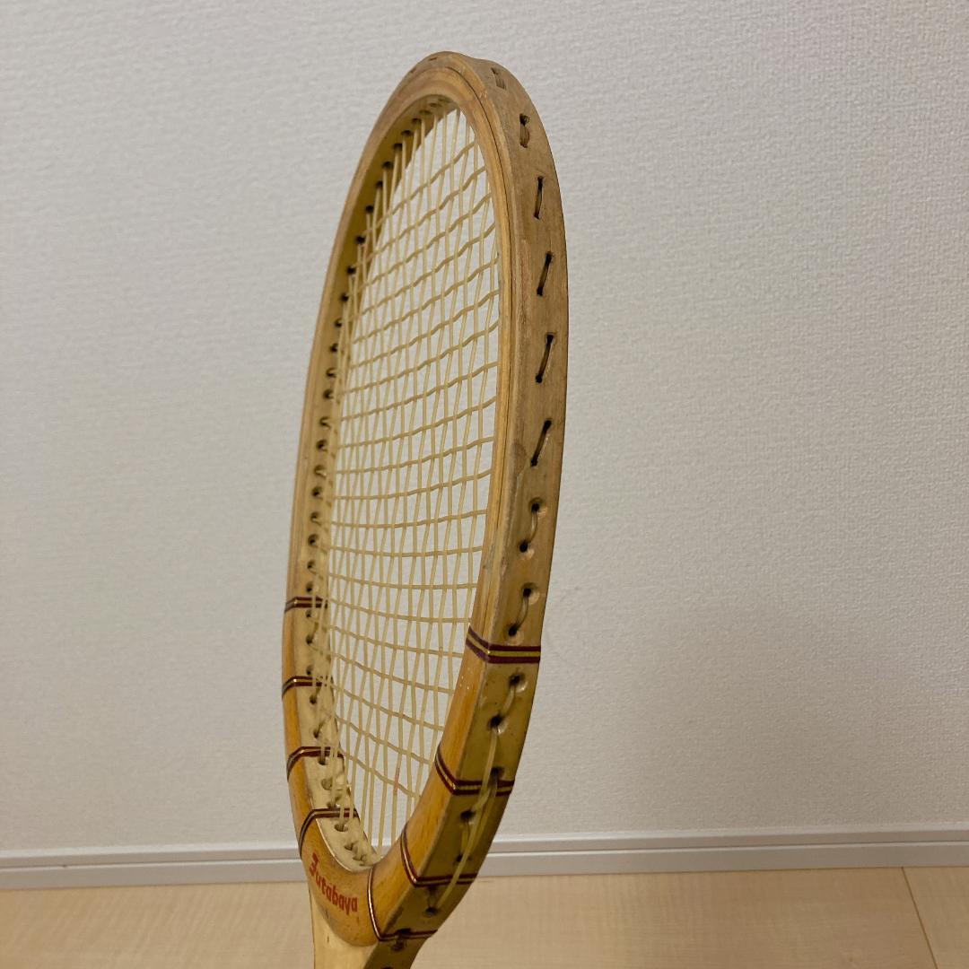 Futabaya 木製テニスラケット 2本＋木製プレス ヴィンテージ グリップ4