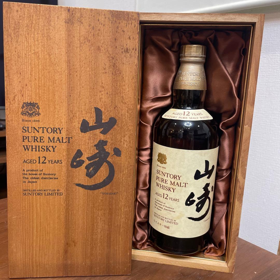 サントリーピュアモルトウイスキー　山崎12年　　特級　760ml 向獅子　木箱付