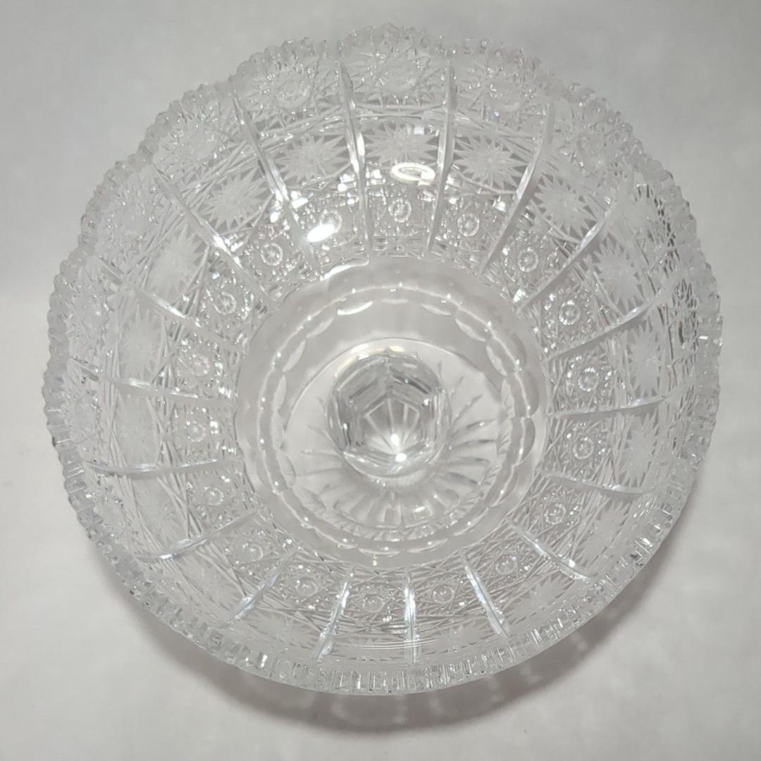 ボヘミアンクリスタル フルーツボウル コンポート クリスタルグラス 盛鉢 美品