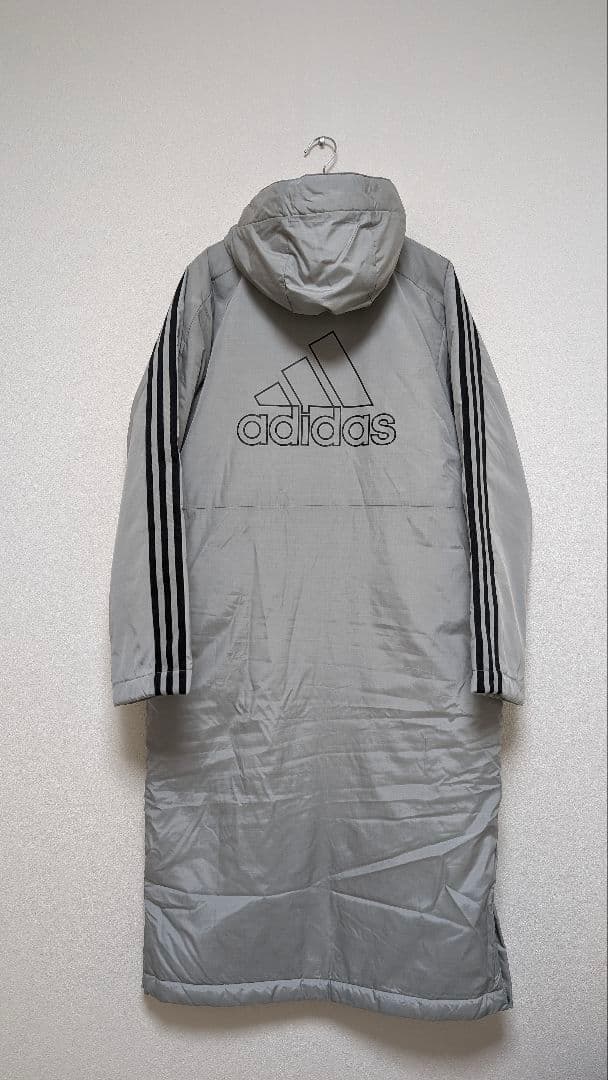 アディダス adidas ライト インサレーテッドコート ベンチコート グレー