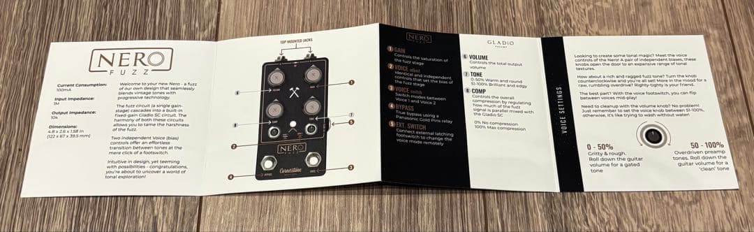 Cornerstone NERO FUZZ gladioダンブルantique