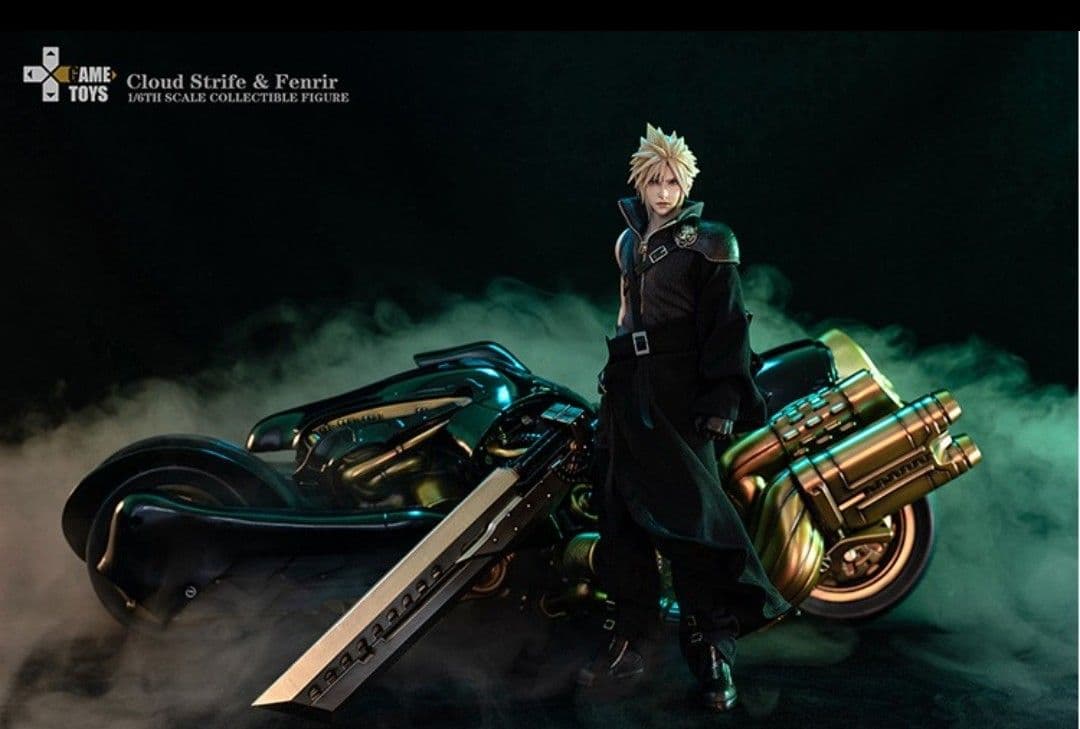 1/6　クラウド＆フェンリル　アクションフィギュア　ファイナルファンタジー
