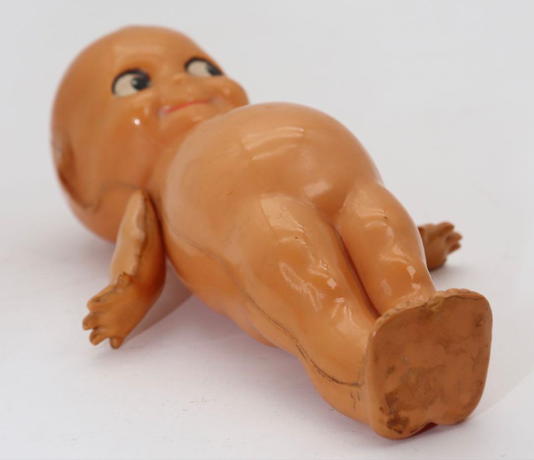 アンティーク・セルロイド・キューピー人形 ベージュ19cm