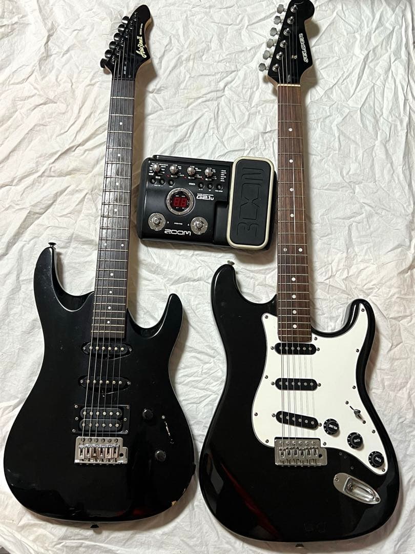エレキギター　aria pro II selder エフェクター　ZOOM
