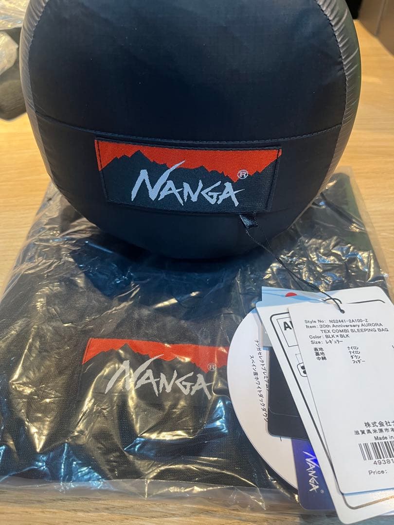 NANGA30THアニバーサリーAURORATEX COMBIスリーピングバッグ