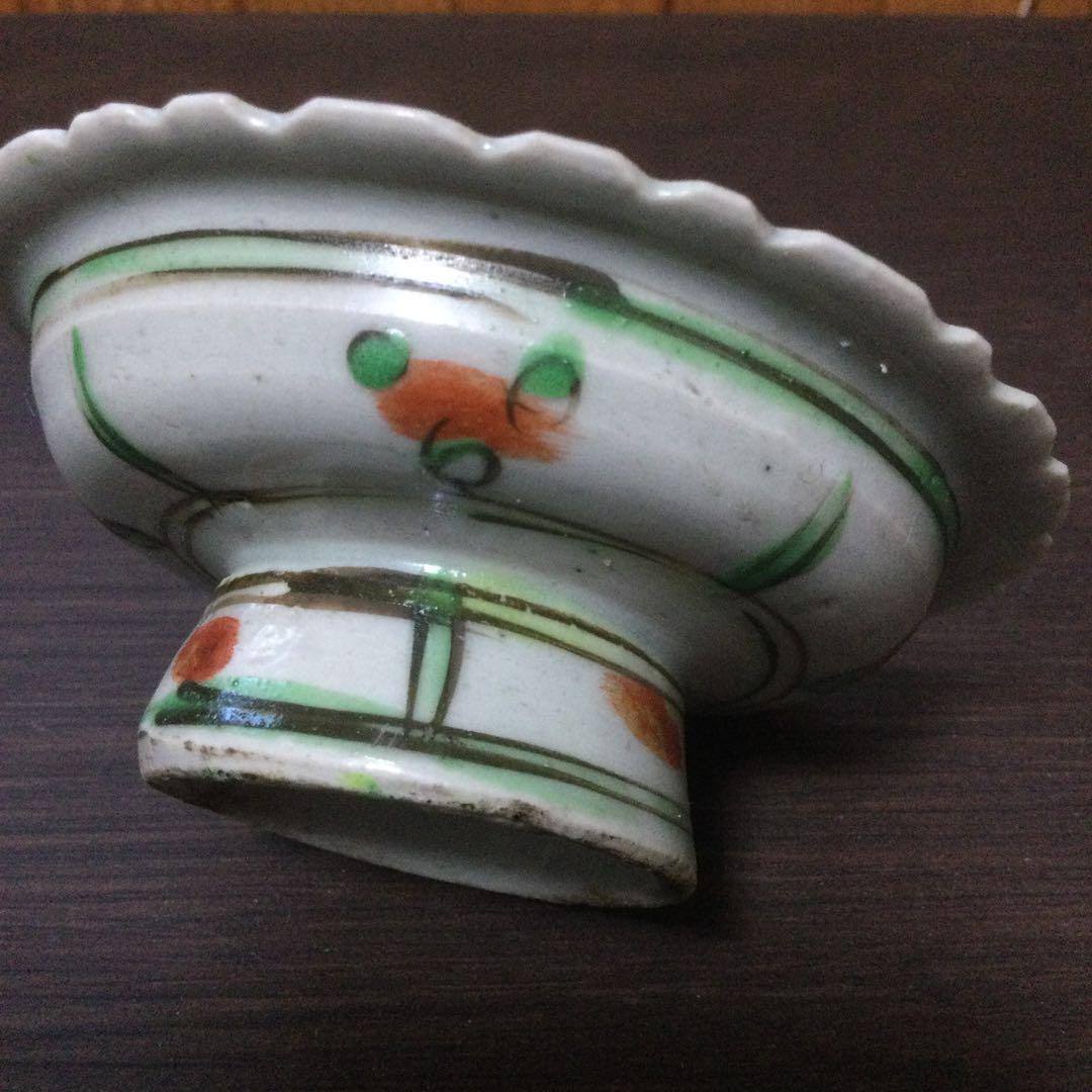 中国の赤絵、高盤、骨董品